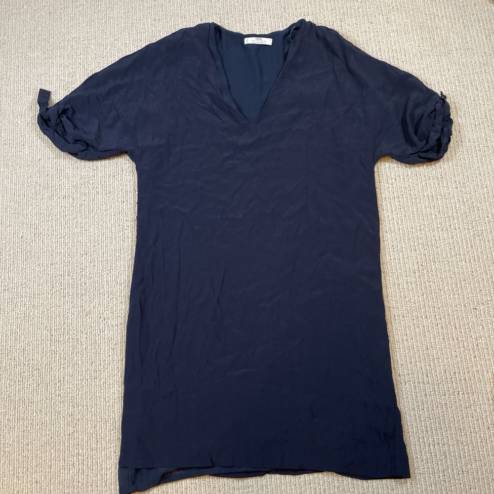 MNG Suit Collection Womens 4 Shift Blue Dress Navy Lined